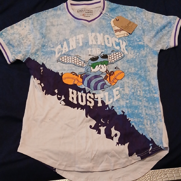Evolution Other - Blue and White Boston-Themed Short Sleeve Tee